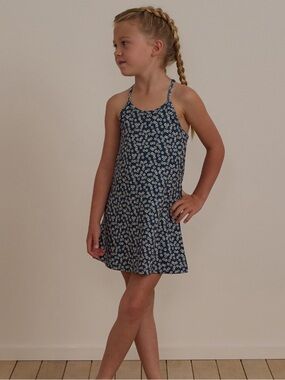 RYLEE + CRU Play loma dress in blue floral